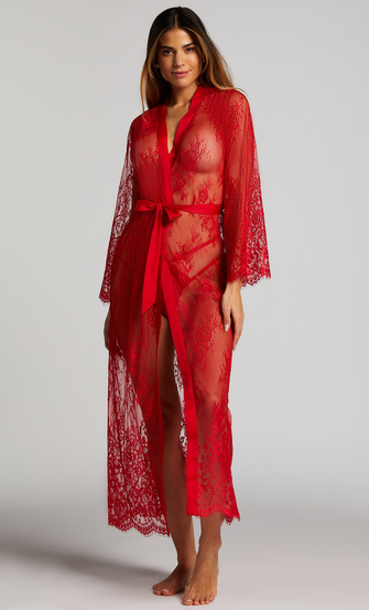 Kimono Allover Lace, Rot