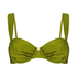 Nicht-vorgeformtes Bügel-Bikini-Top Palm, grün