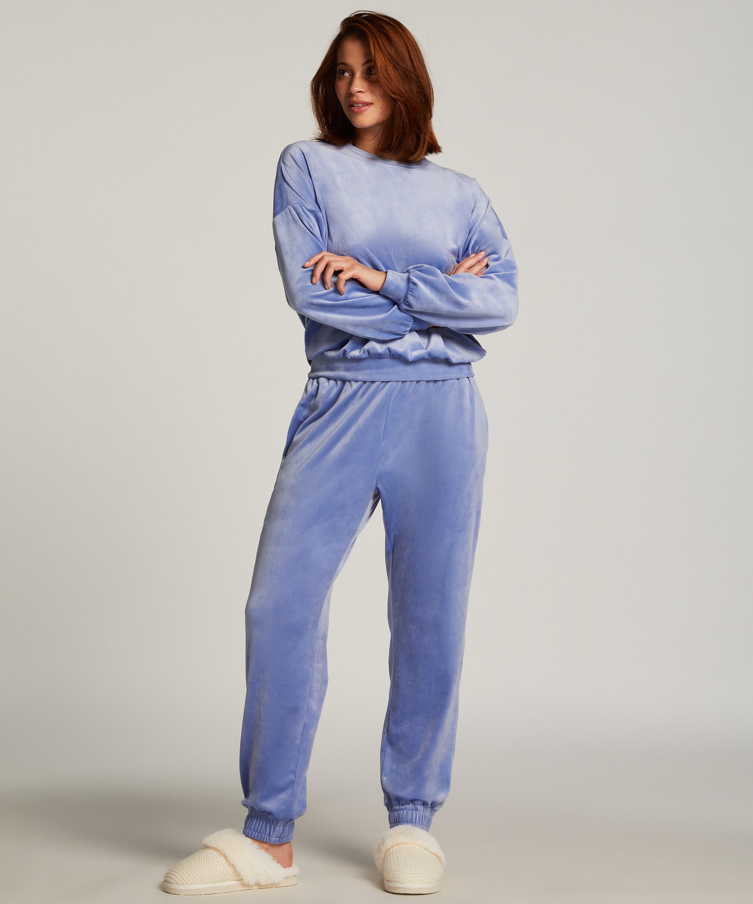 Jogginghose Velours, Blau Jogginghose Velours, Blau