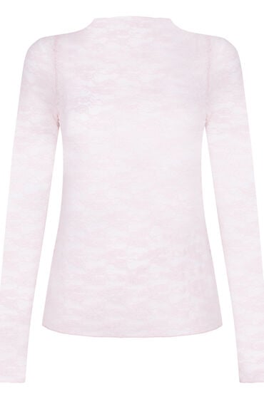 Thumbnail - Hunkemöller Top aus Allover-Spitze Rosa