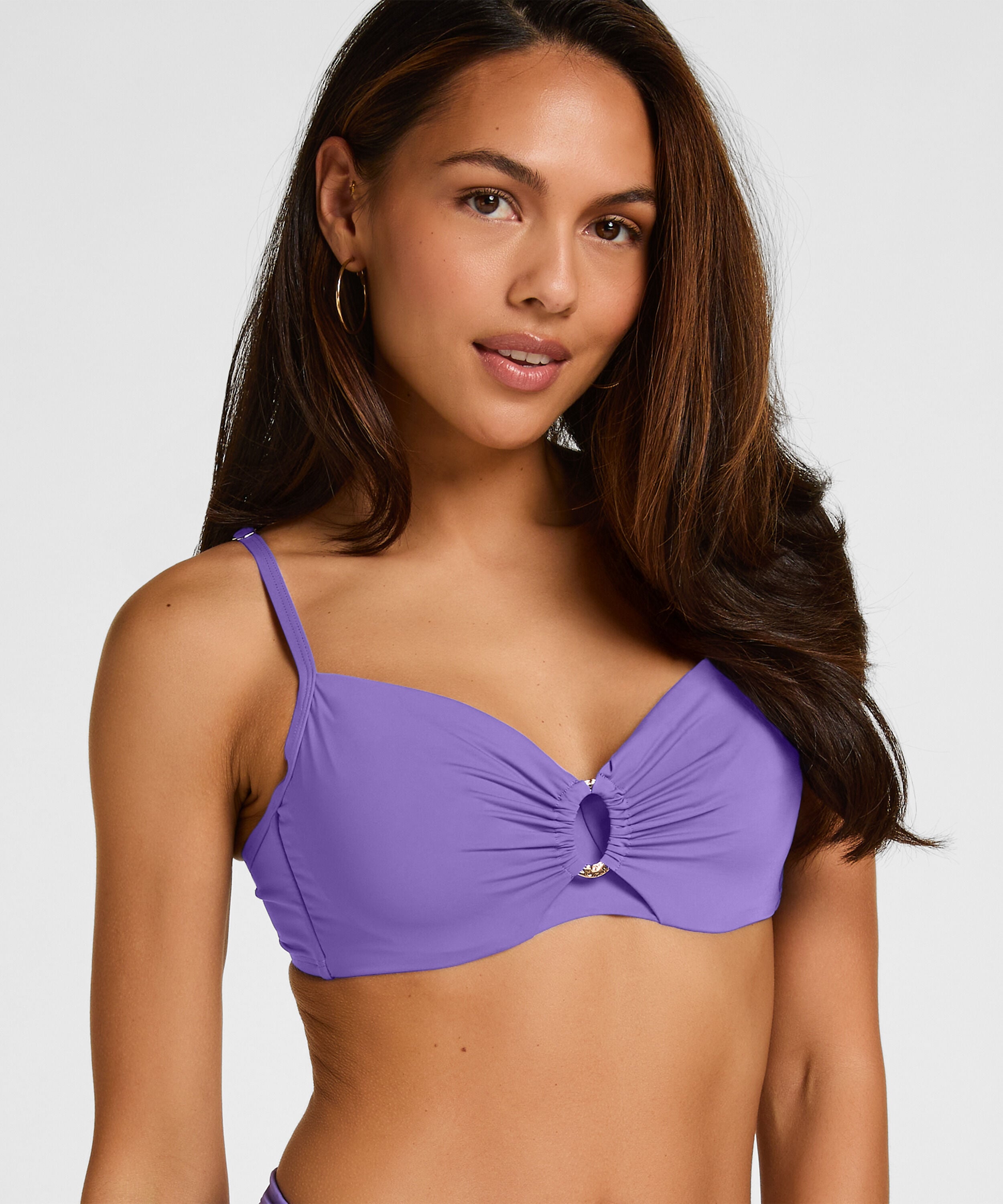 Nicht-vorgeformtes Bügel-Bikini-Top Luxe, Lila Nicht-vorgeformtes Bügel-Bikini-Top Luxe, Lila