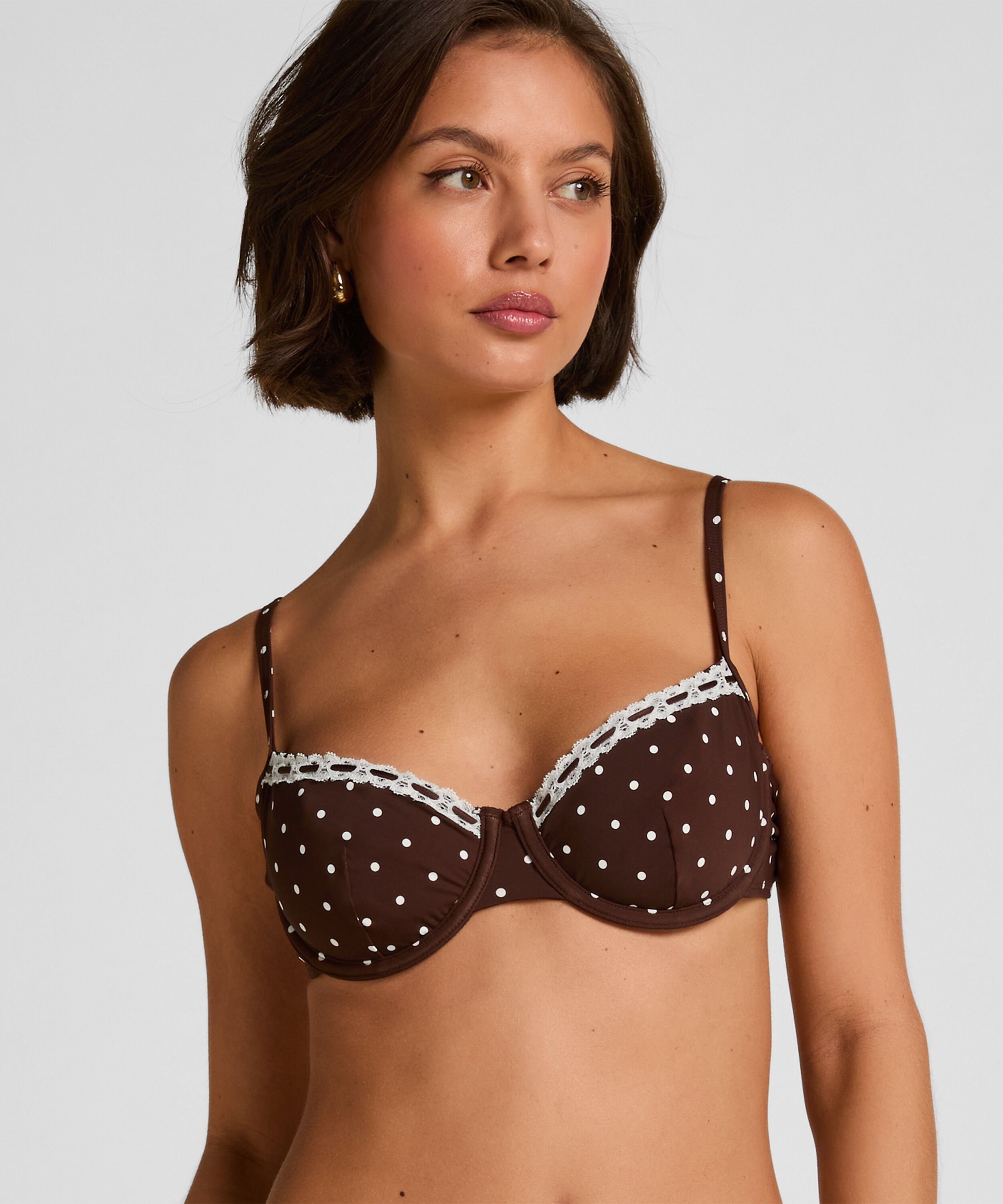 Nicht Gepolstertes Bügel-Bikini-Oberteil Algarve, Braun