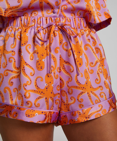 Pyjama-Shorts Satin, Lila