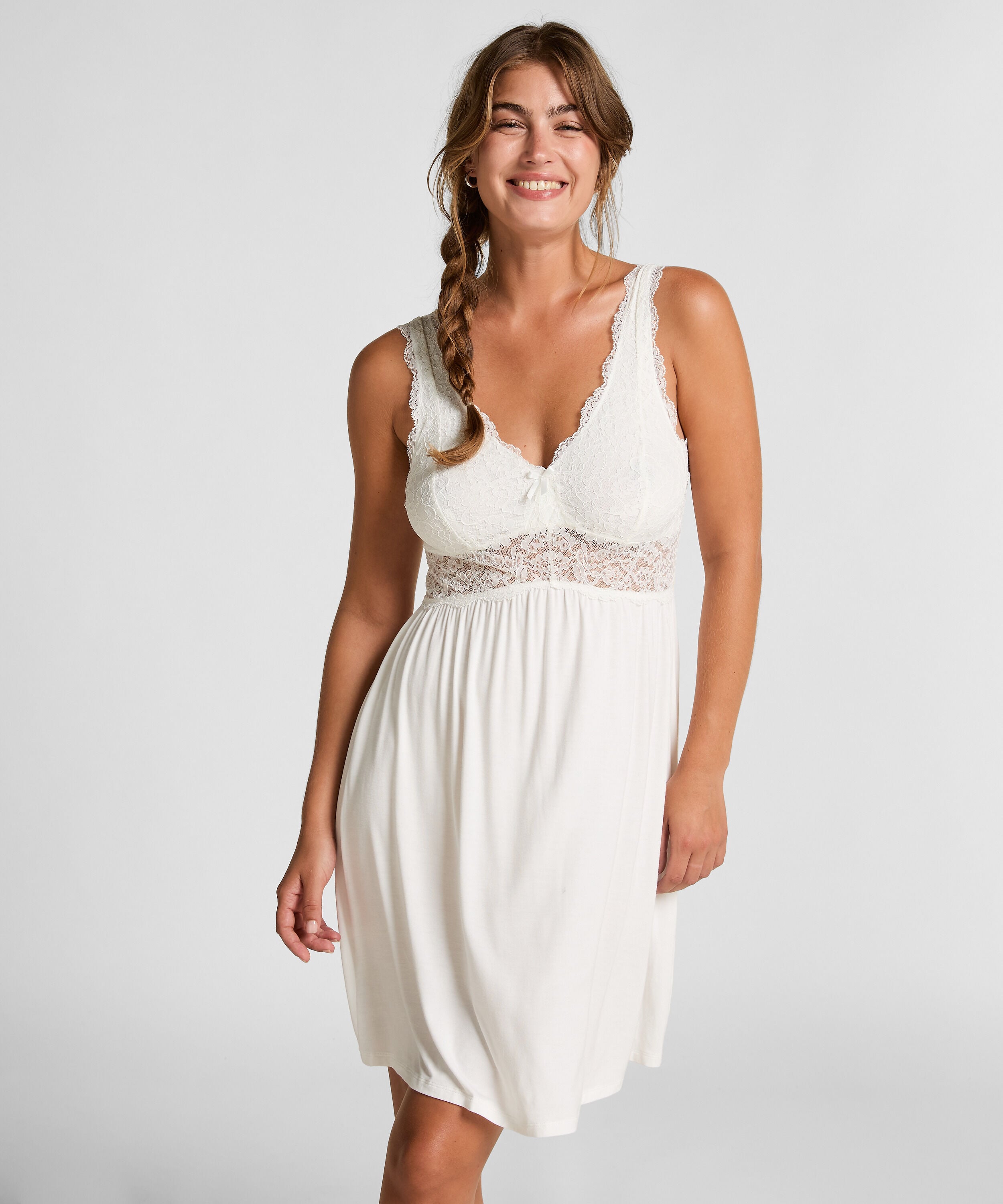 Slipdress Nora, Weiß