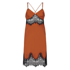 Slipdress Lace Satin, Rot