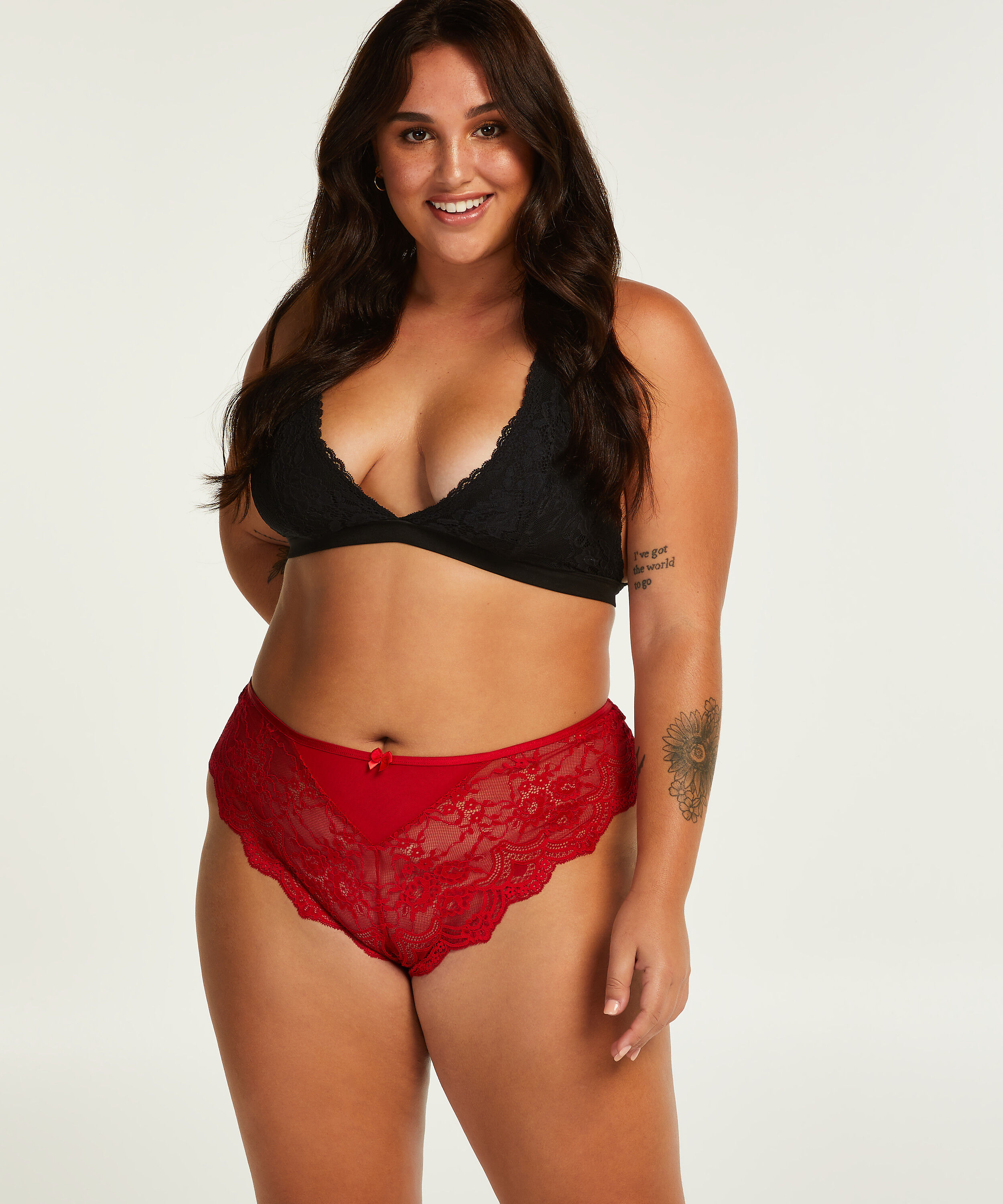 High-Cut-Brazilian Heather Curvy, Rot