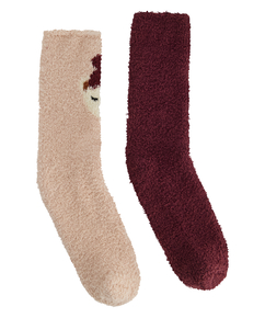 2 Paar Cosy Socks, Rosa