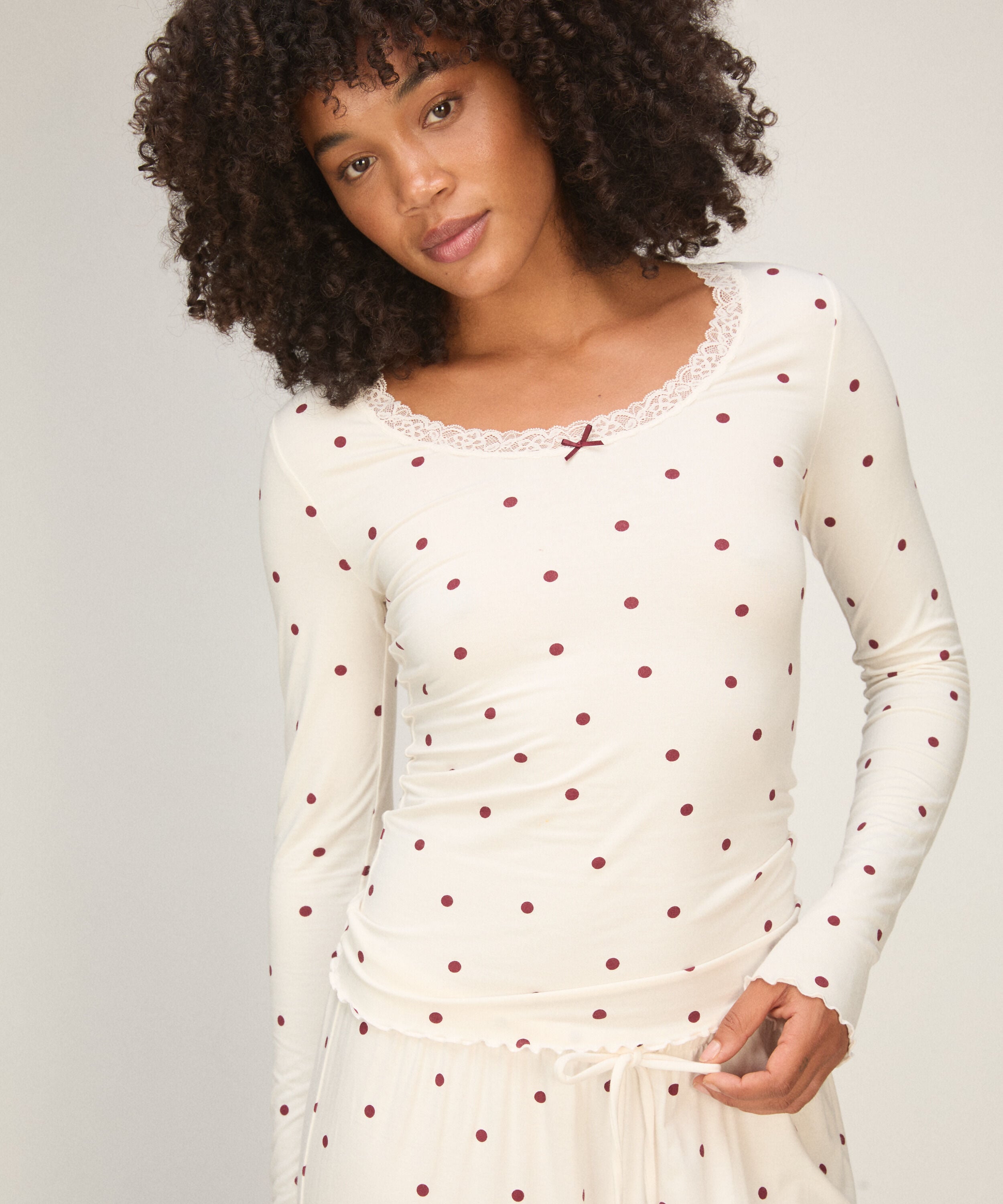 Top Lace Dot, Weiß Top Lace Dot, Weiß