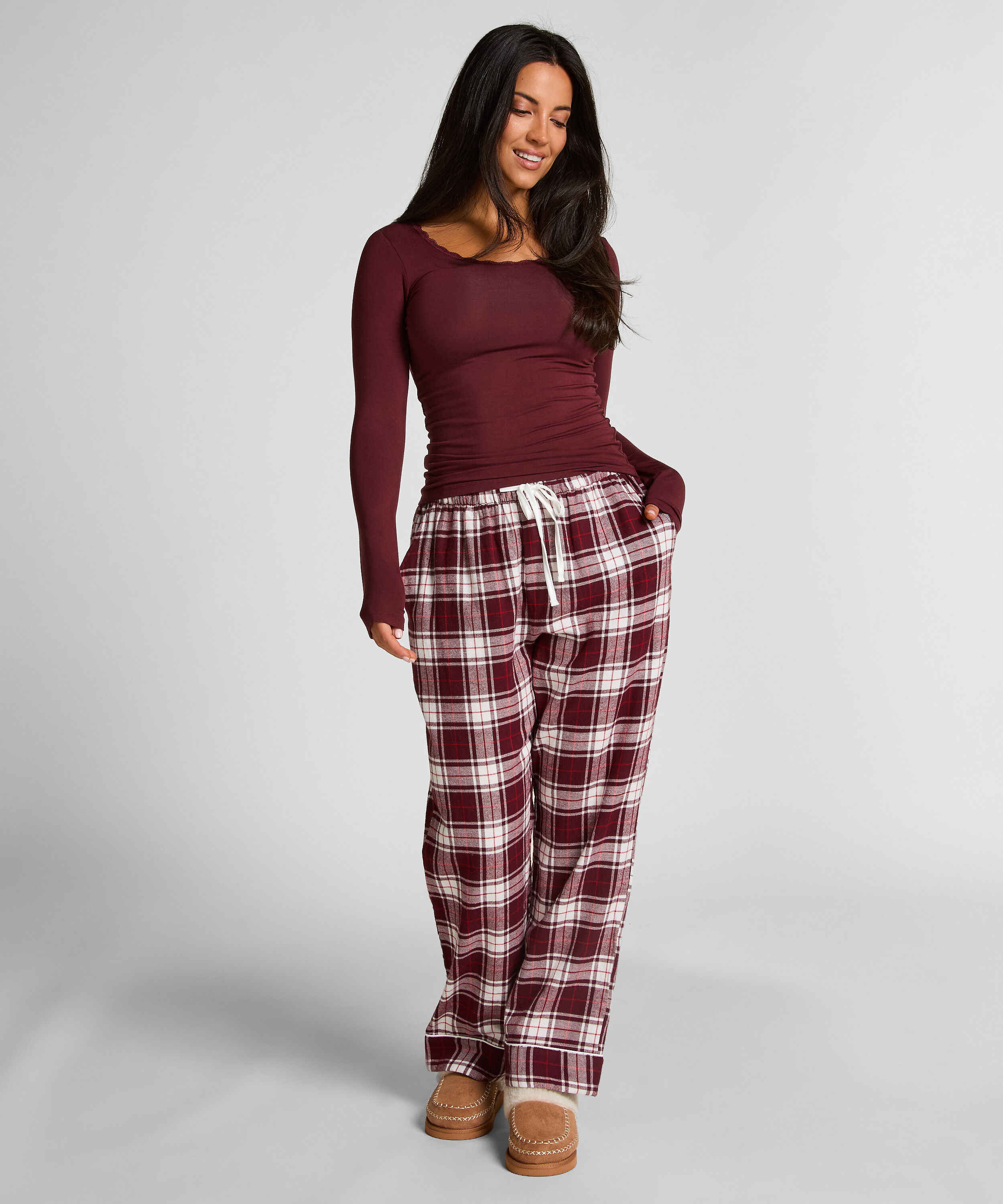 Petite Pyjamahose Flanell, Lila Petite Pyjamahose Flanell, Lila