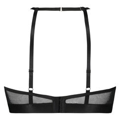 Unwattierter B&uuml;gel-BH Tomei, Schwarz