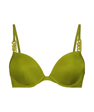 Vorgeformtes Push-up Bügel-Bikini-Top Palm, grün