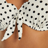 Vorgeformtes Bügel-Bikini-Oberteil Scallop Dot, Weiß