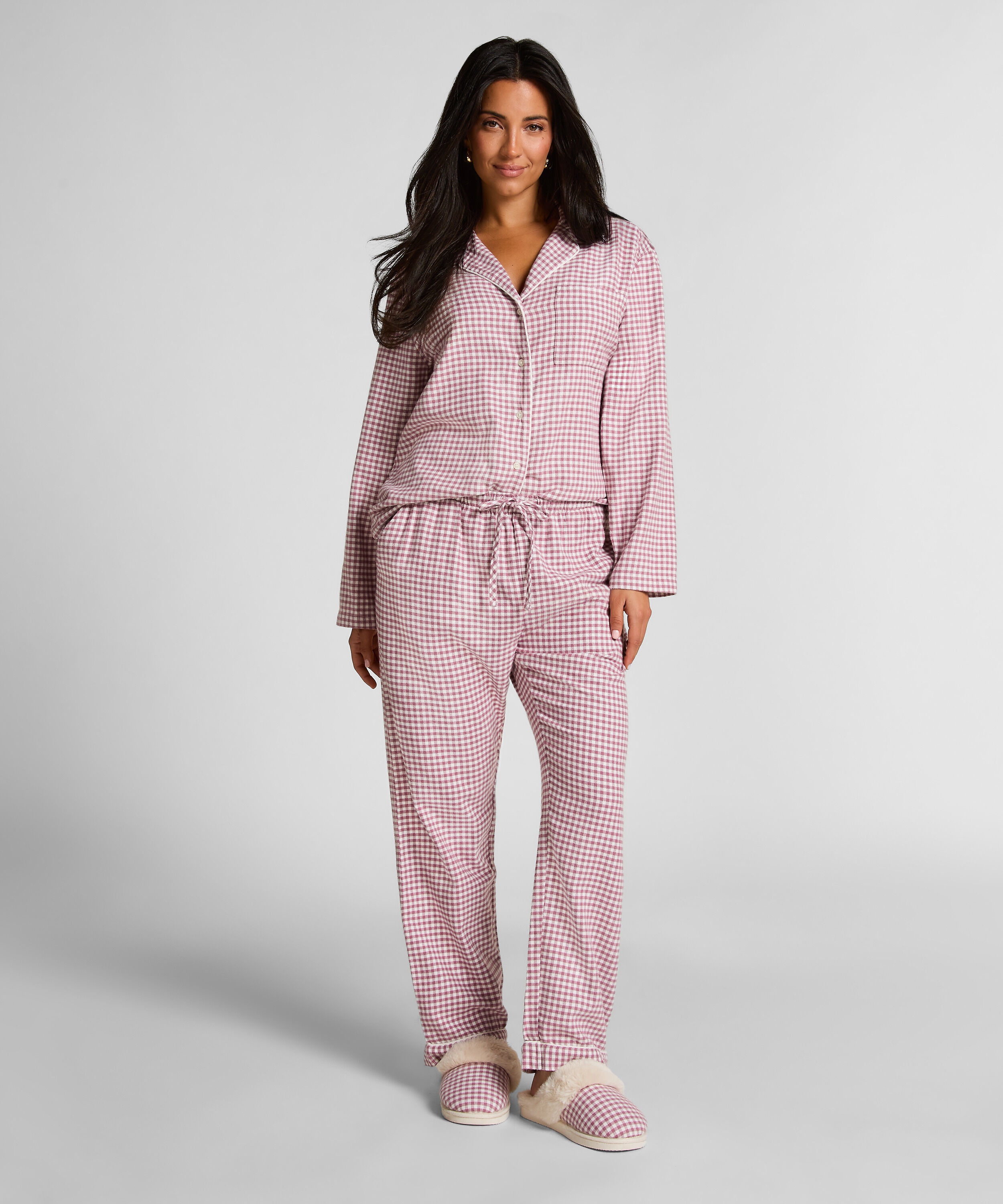 Pyjamahose aus Flanell, Lila Pyjamahose aus Flanell, Lila