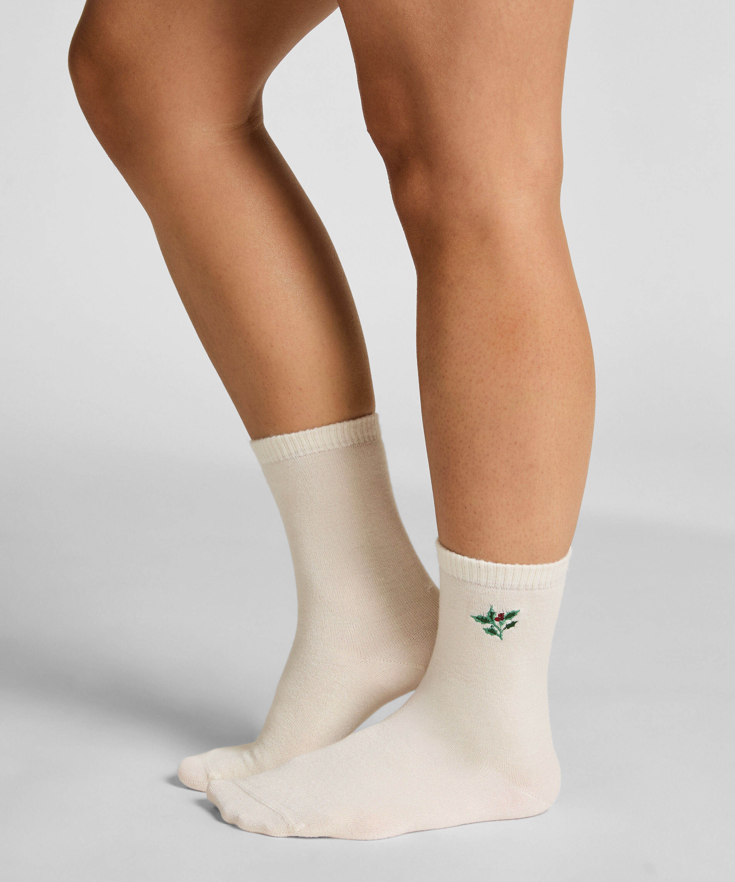 Crew-Socken aus Modal, Weiß