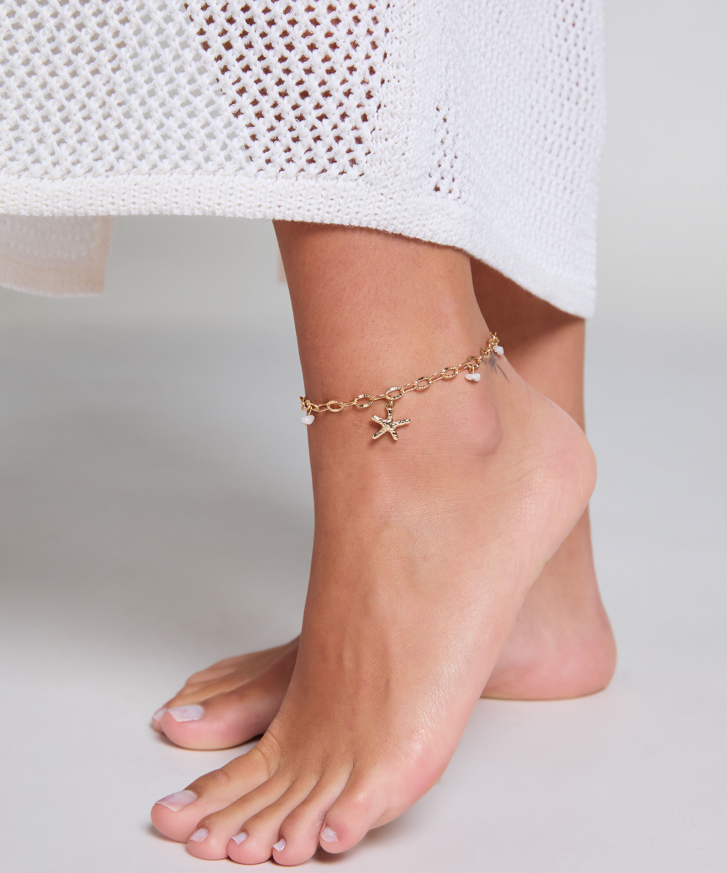 Fußkettchen Starfish, Gelb