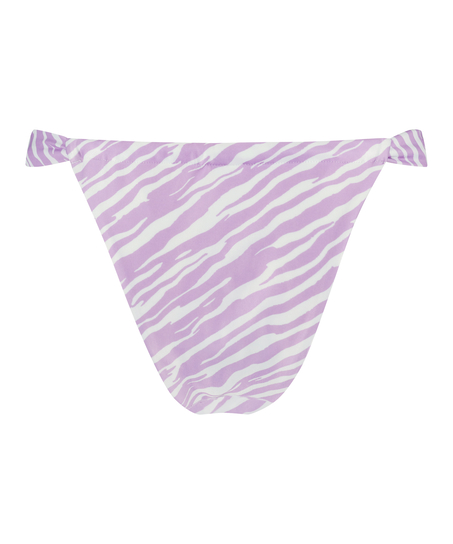 Bikini-Slip mit hohem Beinausschnitt Zebra, Lila