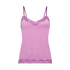 Cami Top Velours Lace, Rosa