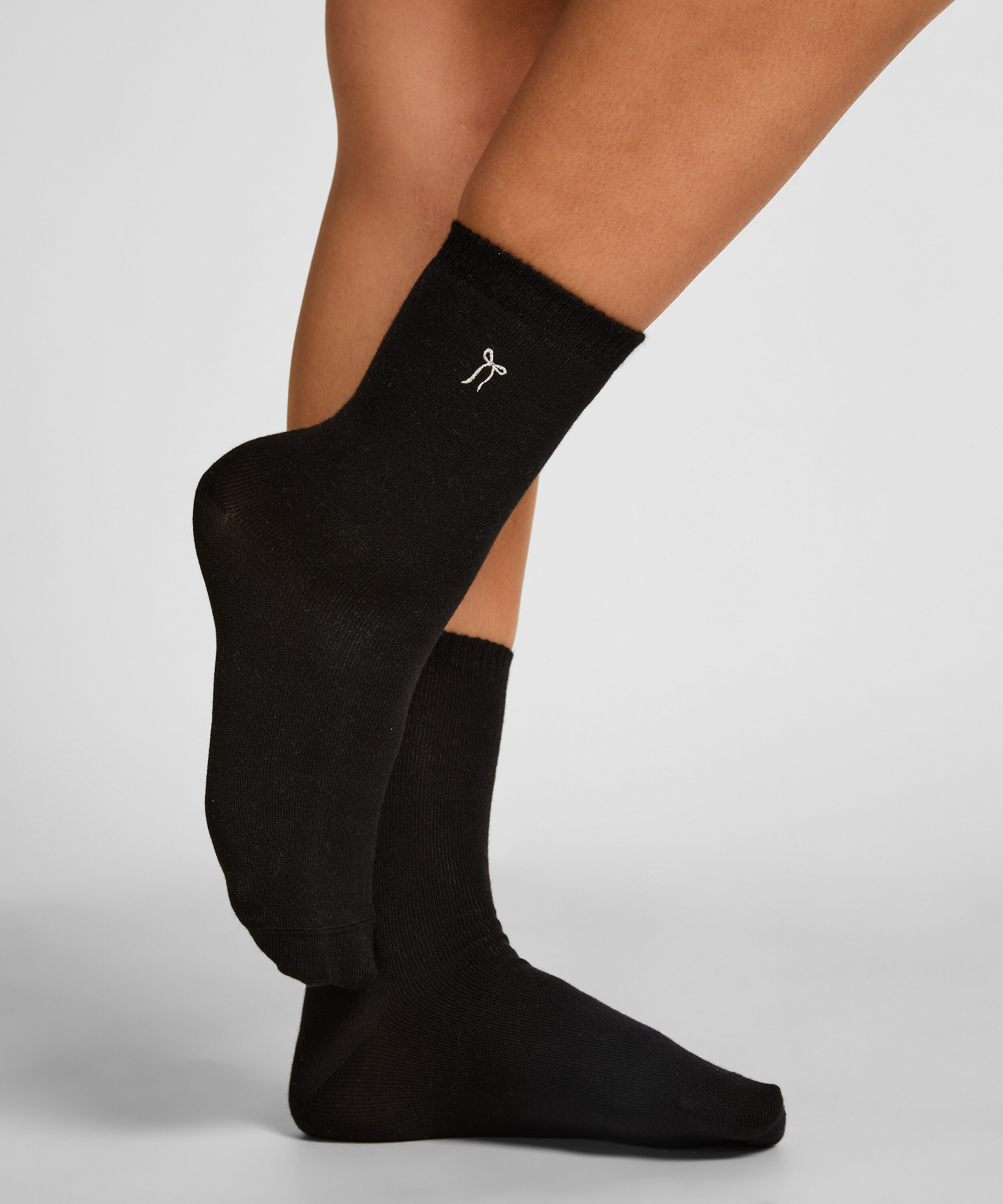 Crew-Socken aus Modal, Schwarz Crew-Socken aus Modal, Schwarz
