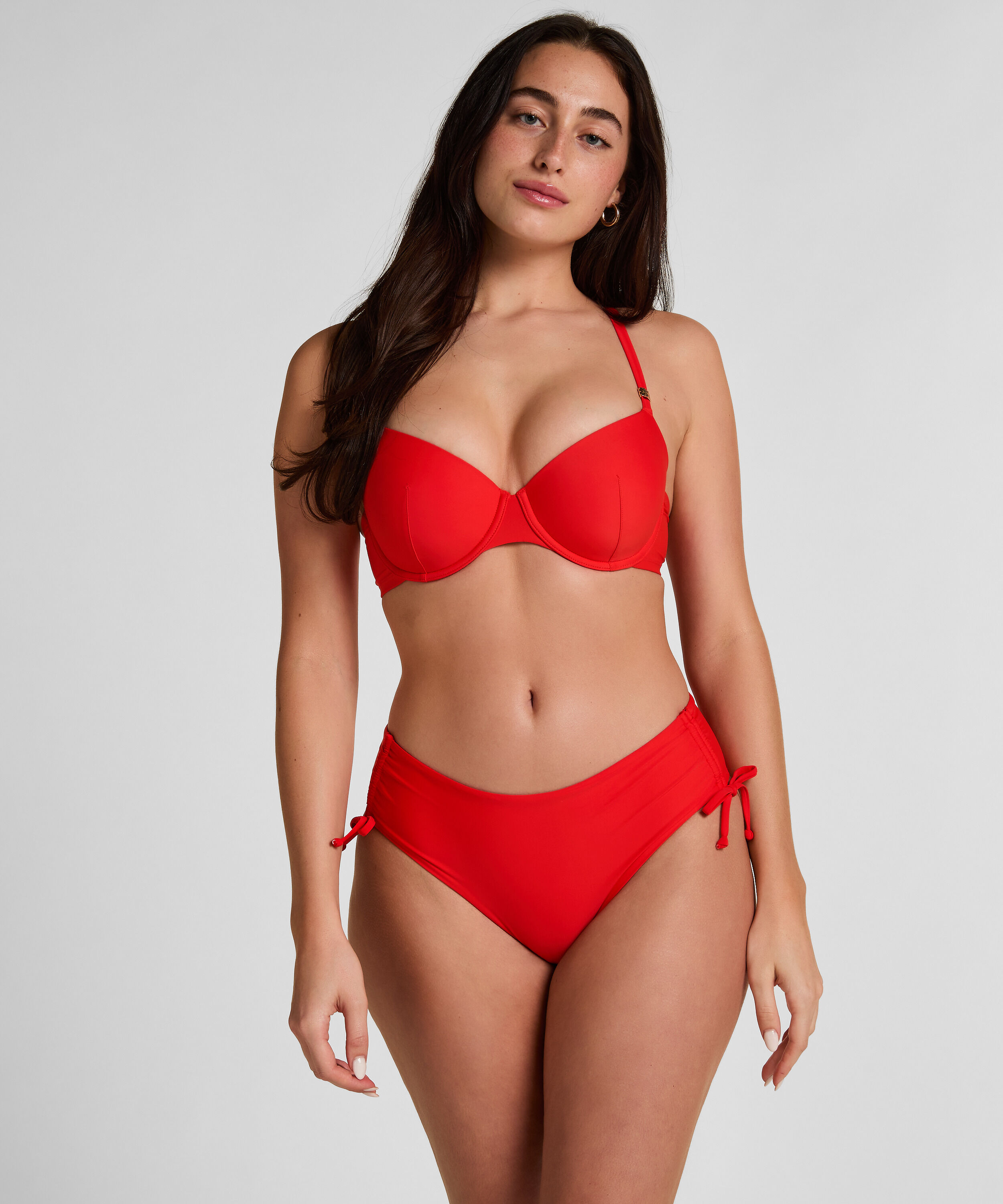 Midi Bikini Bottom Luxe, Rot Midi Bikini Bottom Luxe, Rot