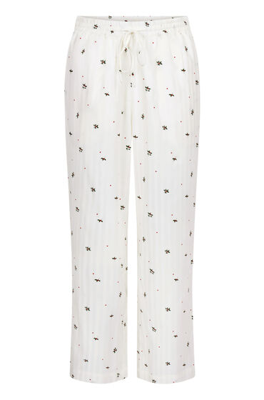 Thumbnail - Hunkemöller Petite Pyjamahose Mistelzweig Weiß