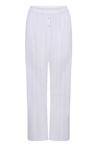 Thumbnail - Hunkemöller Gestreifte Hose aus gewebter Baumwolle Lila