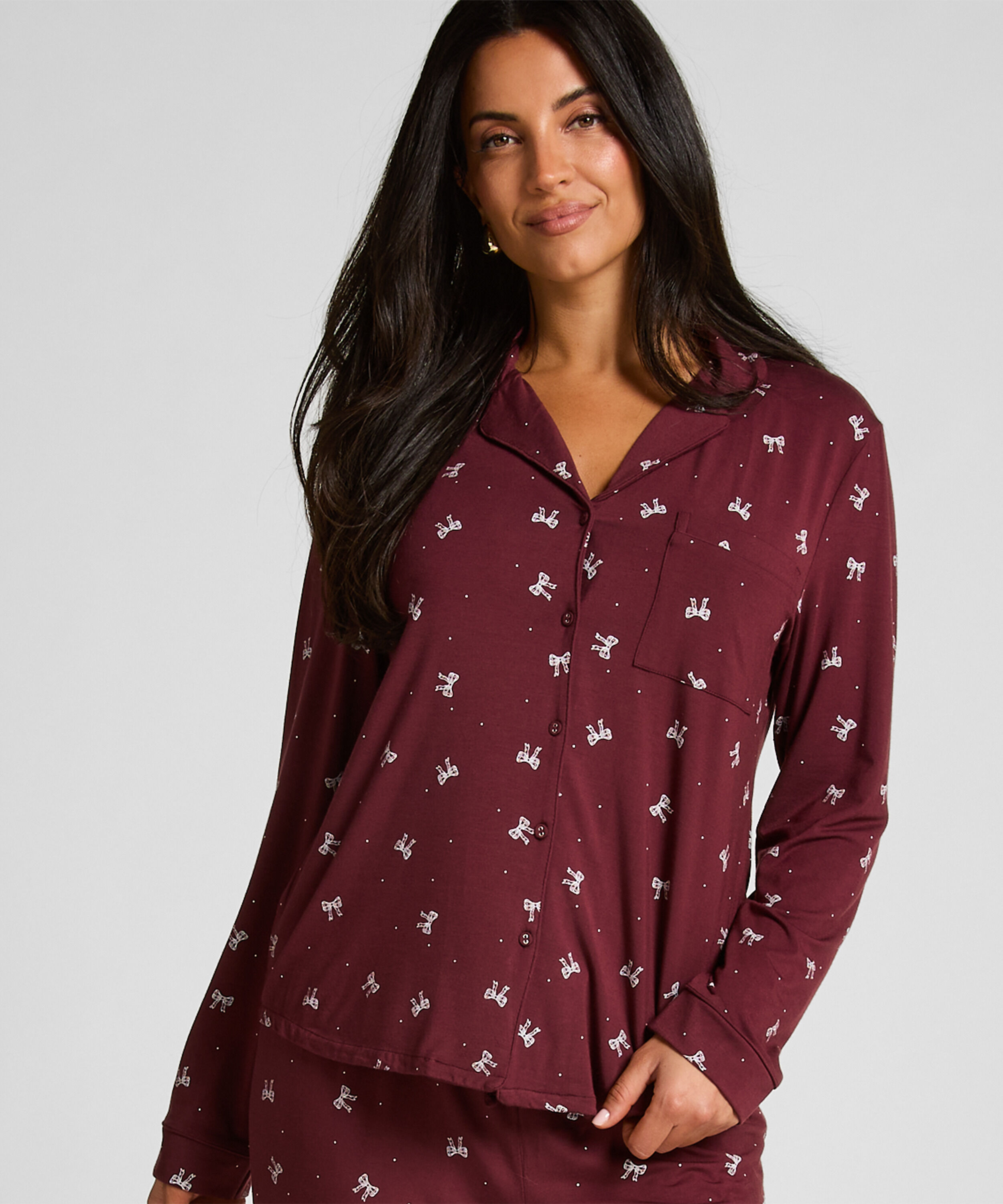Langärmelige Jersey-Jacke Essential, Lila Langärmelige Jersey-Jacke Essential, Lila