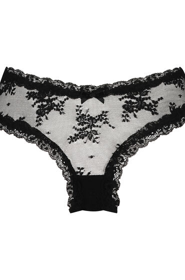 Thumbnail - Hunkemöller Brazilian V-shape Mesh Schwarz