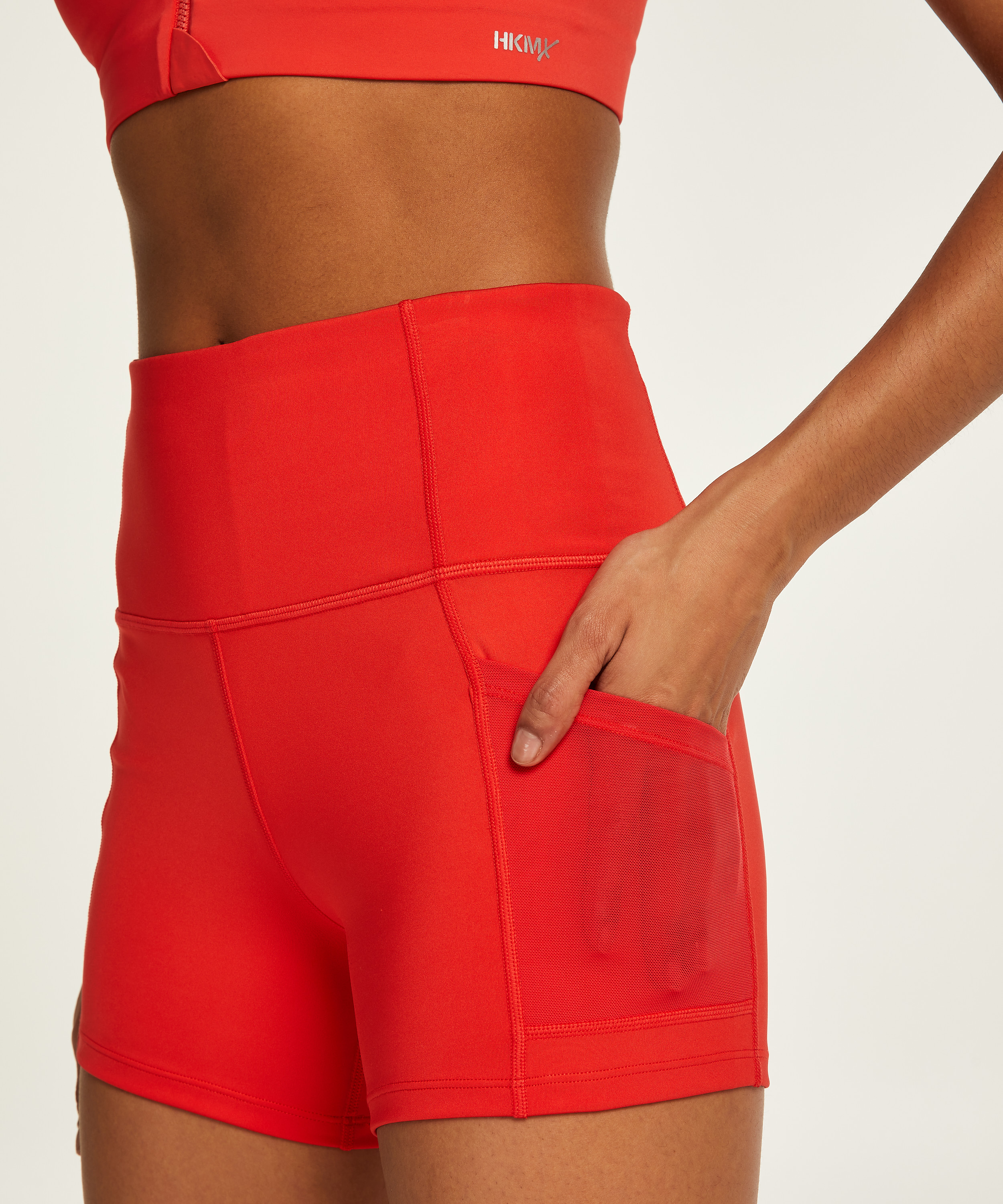 HKMX Shorts Oh My Squat mit hoher Taille, Rot, main