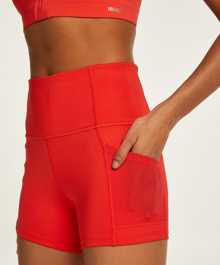 HKMX Shorts Oh My Squat mit hoher Taille, Rot