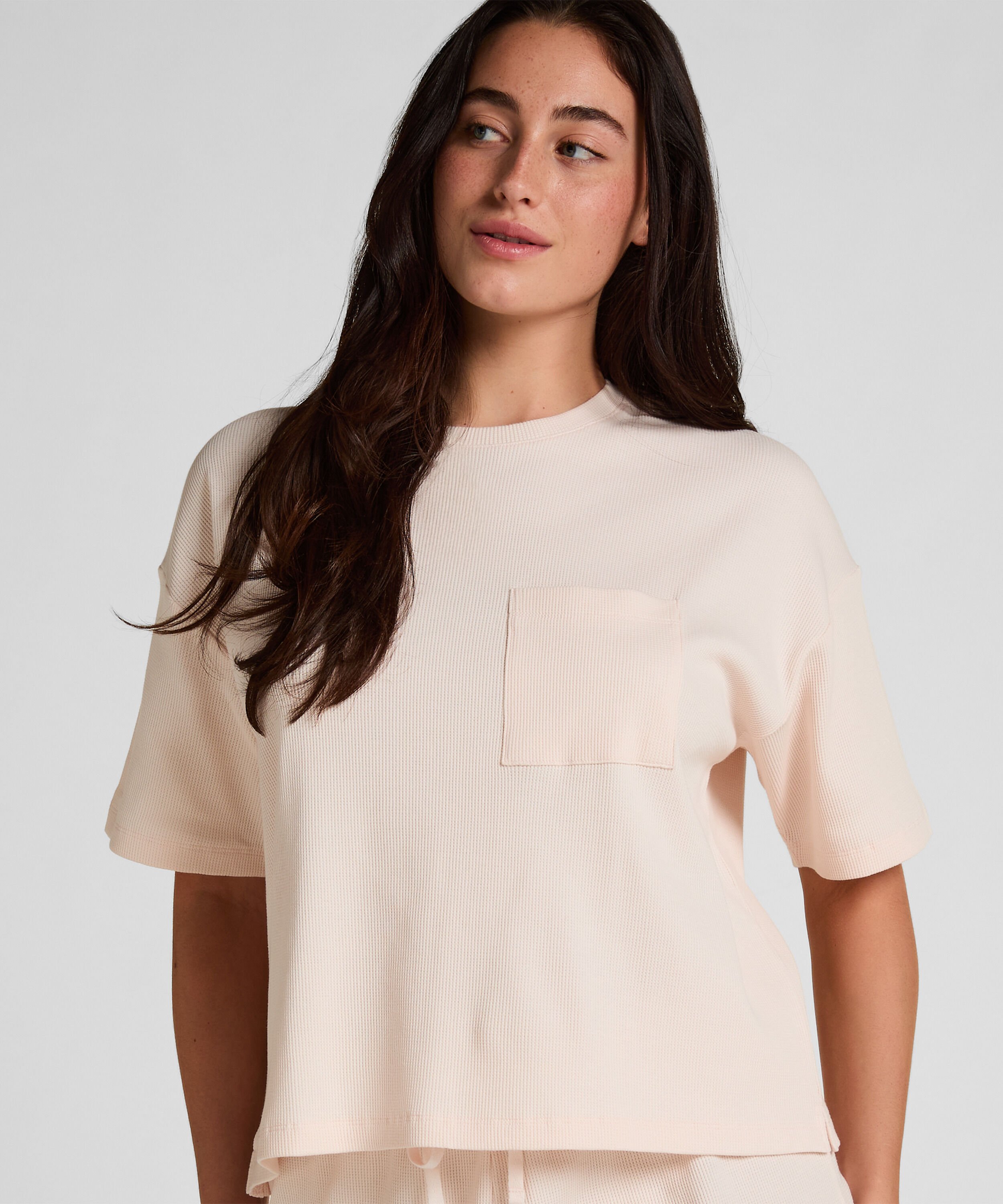 Pyjama Top Waffle, Rosa