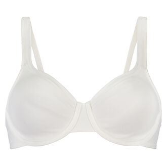 Nicht-vorgeformter B&uuml;gel-BH Satin Fleece, Wei&szlig;