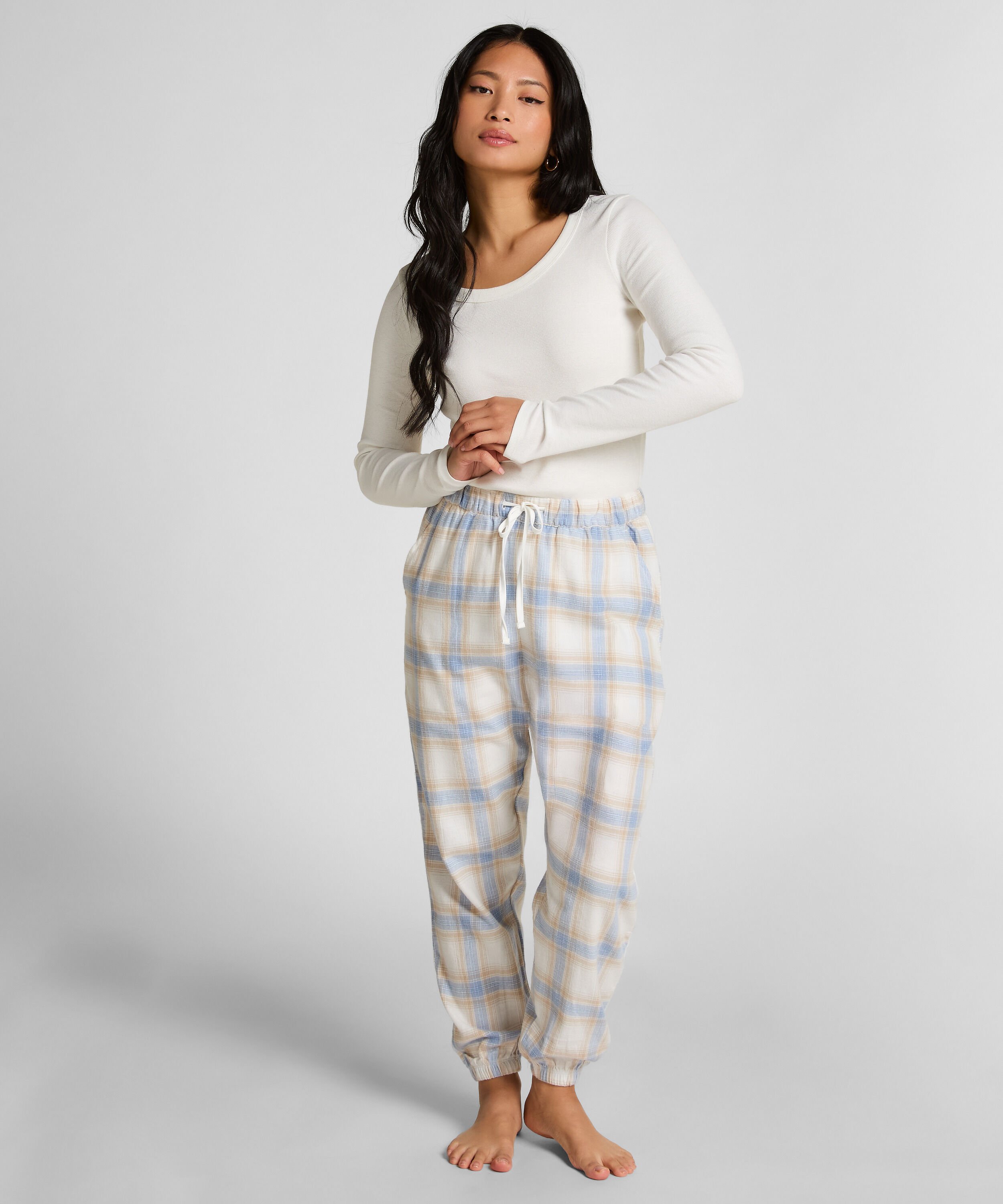Petite Pyjamahose Twill Check