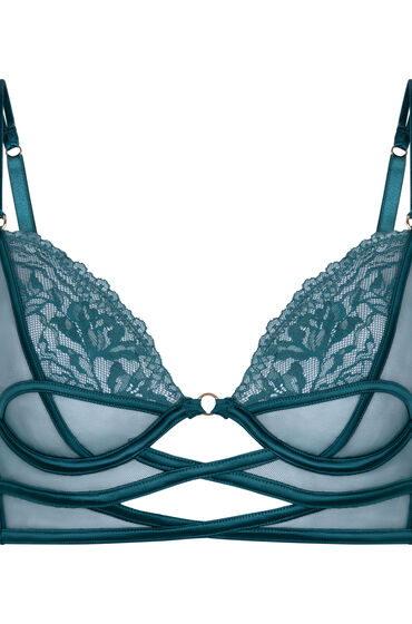 Thumbnail - Hunkemöller Amel Longline-BH mit Bügel ohne Polsterung Blau