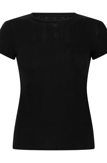 Thumbnail - Hunkemöller Pointelle-Top Schwarz