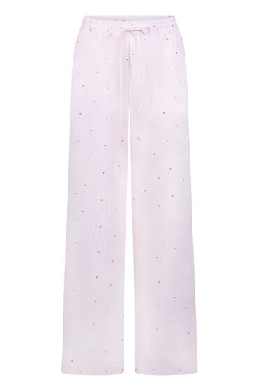 Thumbnail - Hunkemöller Gestreifte Hose aus Baumwolle mit Herz Weiß