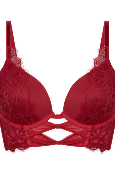 Thumbnail - Hunkemöller Marianna Push-up-Longline-BH Rot