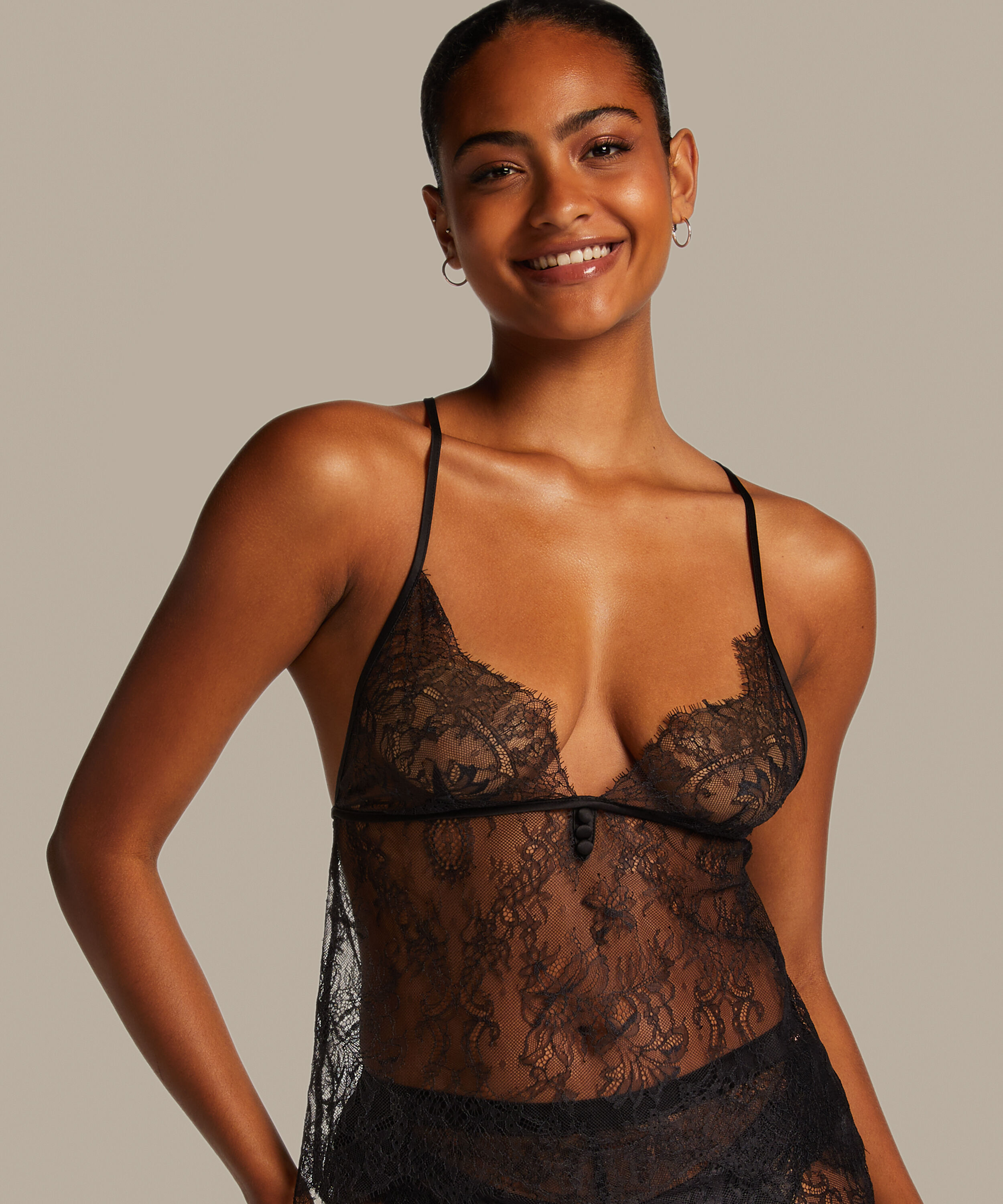 Cami Lace Delphine, Schwarz Cami Lace Delphine, Schwarz
