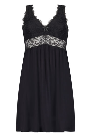 Thumbnail - Hunkemöller Slipdress Nora Lace Schwarz