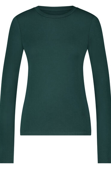 Thumbnail - Hunkemöller Langärmeliges Pyjamatop Grün