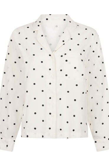 Thumbnail - Hunkemöller Jacke aus Baumwolle mit Punkten Weiß