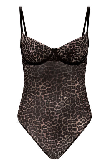 Thumbnail - Hunkemöller Leopard-Body Tara Schwarz