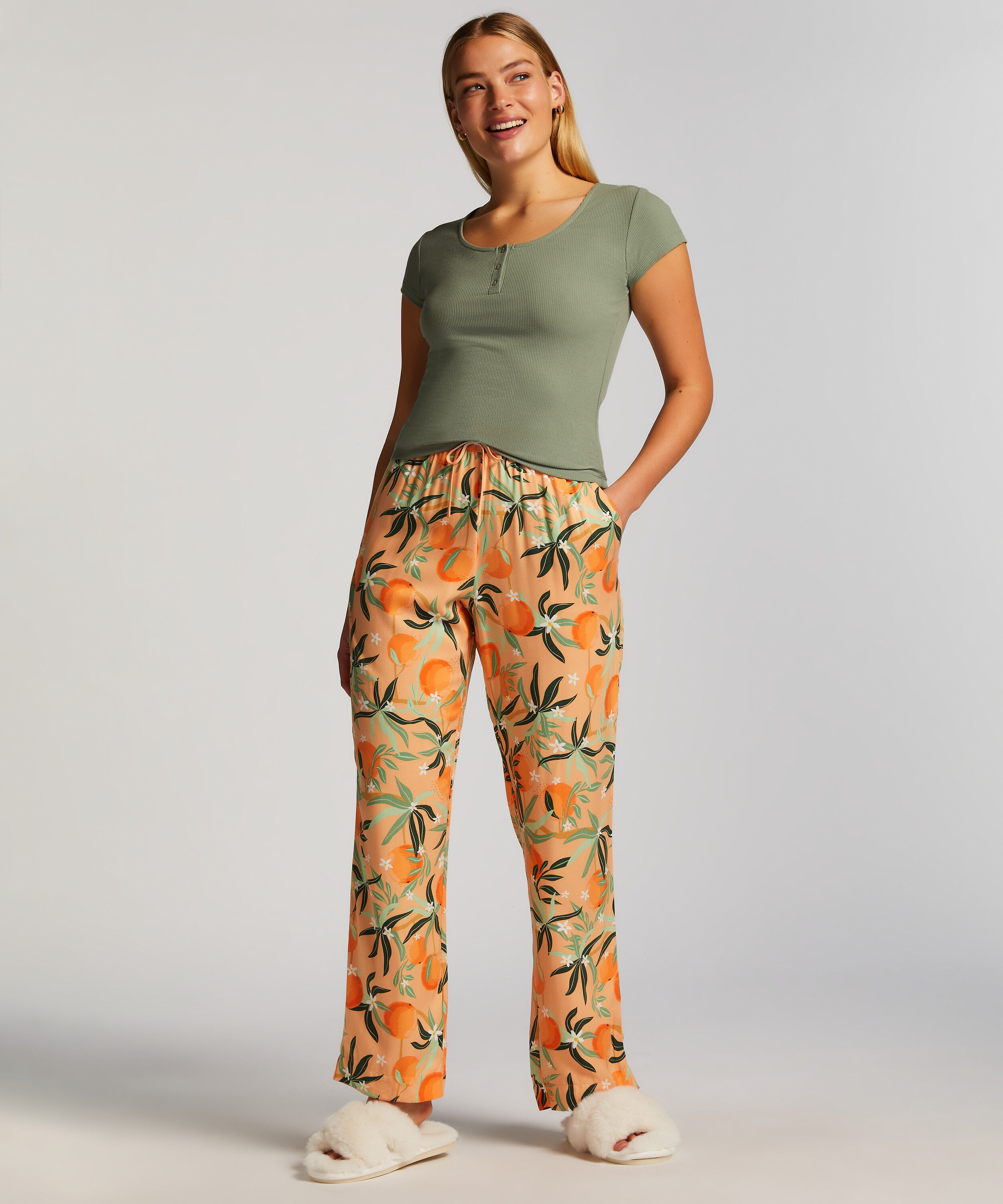 Pyjamahose Woven, Rosa