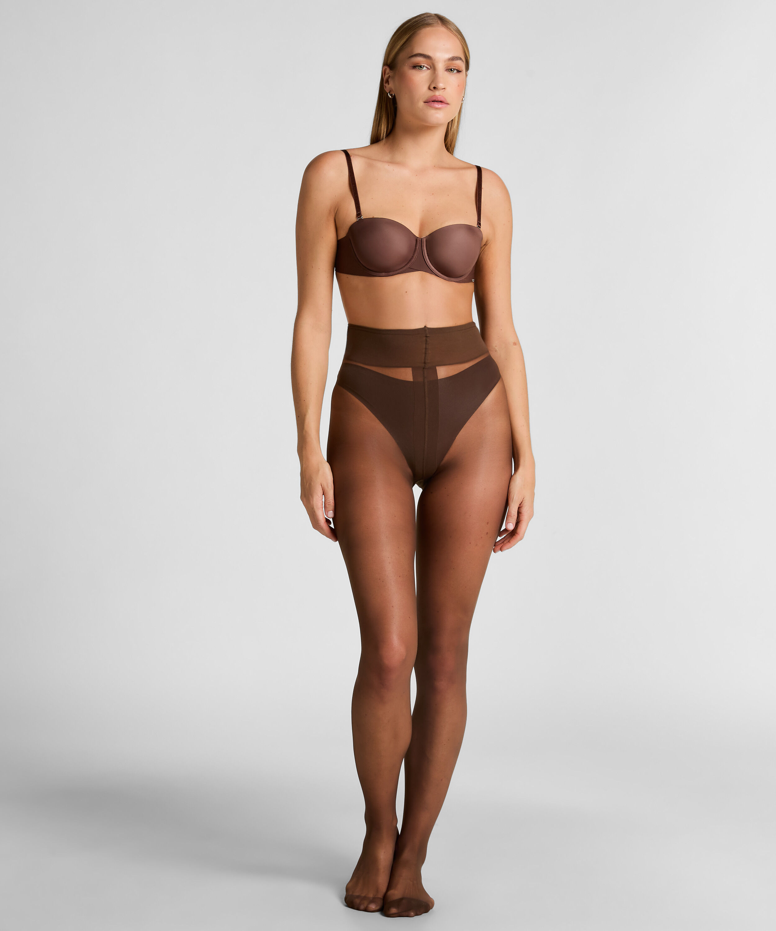 Strumpfhose 15 Denier Second Skin, Braun