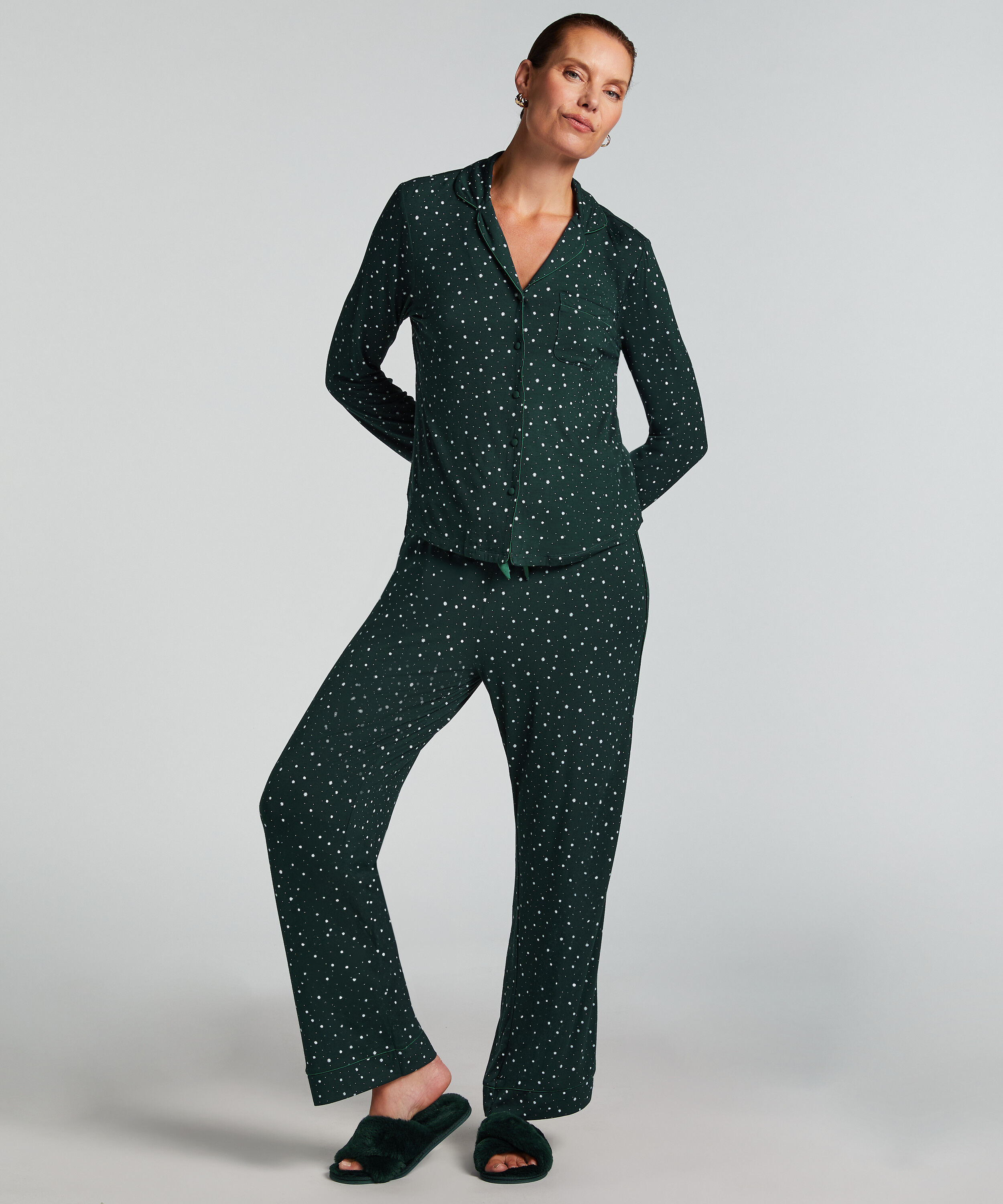 Pyjamahose Jersey, Grün Pyjamahose Jersey, Grün