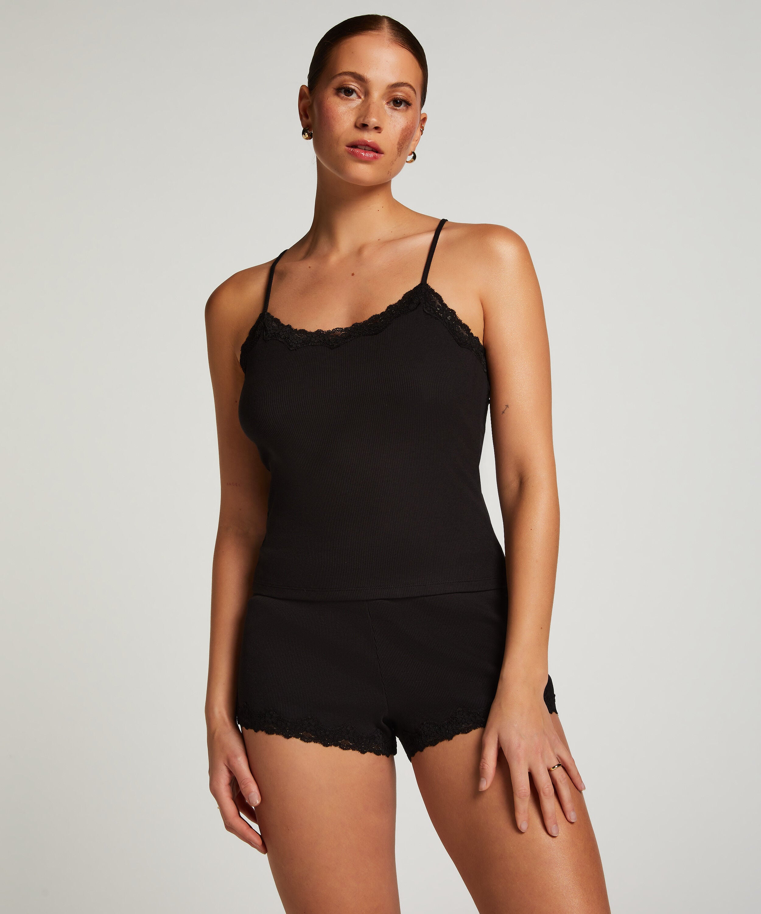Pyjama-Set, Schwarz Pyjama-Set, Schwarz