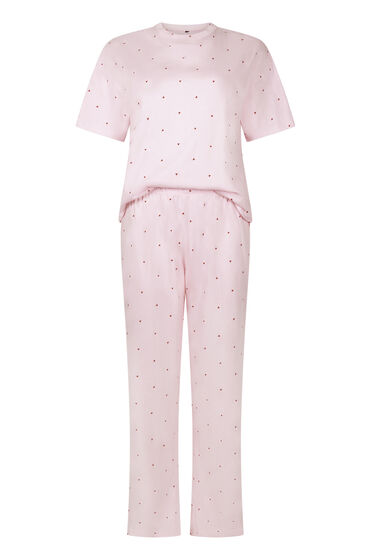 Thumbnail - Hunkemöller Pyjamaset Baumwolle bedruckt Rosa