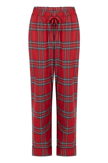 Thumbnail - Hunkemöller Petite Pyjamahose Flanell Rot