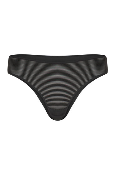 Thumbnail - Hunkemöller Invisible Brazilian Stripe Mesh Schwarz