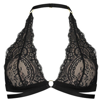 Neckholder-Bralette Mira, Schwarz