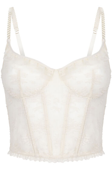 Thumbnail - Hunkemöller Unwattierter Longline-Bügel-BH Darcy Weiß